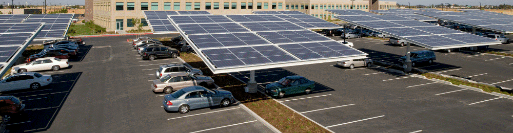 Ombrière photovoltaïque de parking et ombre pour les véhicules motorisés